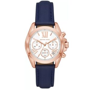 Đồng Hồ Michael Kors Chính Hãng Nữ MK2960 Bradshaw Chronograph Navy Leather Ladies Watch