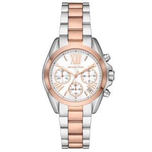 Đồng Hồ Michael Kors Chính Hãng Nữ MK7258 Bradshaw Chronograph Two-Tone Stainless Steel Ladies Watch