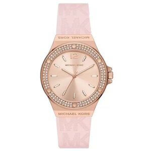 Đồng Hồ Michael Kors Chính Hãng Nữ MK7282 Mini-Lennox Three-Hand Blush Silicone Ladies Watch