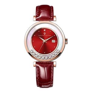 Đồng Hồ Christian Van Sant Nữ Chính Hãng CV3816 Bria Quartz Red Dial Ladies Watch