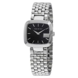 Đồng Hồ Gucci Chính Hãng Nữ YA125416 G-Gucci Black Dial Stainless Steel Ladies Watch