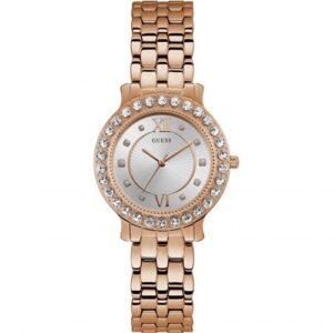 Đồng Hồ Guess Chính Hãng Nữ W1062L3 Blush Crystal Silver Rose Gold-Tone Ladies Watch