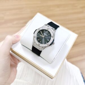 Đồng Hồ Hanboro Chính Hãng Nữ Black Silicone Ladies Watch