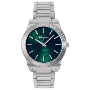Đồng Hồ Salvatore Ferragamo Chính Hãng Nam SFMP00222 Gancini Green Dial Men’s Watch