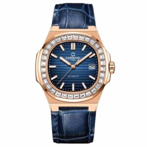Đồng Hồ Carnival Chính Hãng Nam 8108G-VH-DD-X Automatic Blue Men's Watch