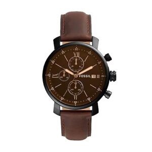 Đồng Hồ Fossil Chính Hãng Nam BQ2459 Rhett Chronograph Brown Leather Men's Watch