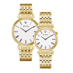 Đồng Hồ Bulova Chính Hãng Nam Nữ 97A153 97L161 Regatta Quartz White Dial Couple Watch