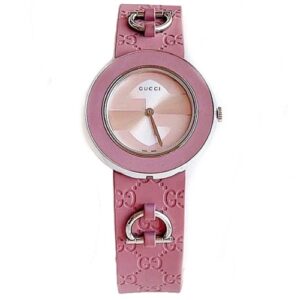 Đồng Hồ Gucci Chính Hãng Nữ YA129416 U-Play Pink Leather Ladies Watch