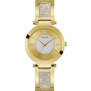 Đồng Hồ Guess Chính Hãng Nữ W1288L2 Aurora Quartz Gold Dial Ladies Watch