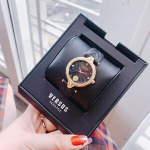 Đồng Hồ Versus by Versace Nữ Chính Hãng Black Leather Ladies Watch
