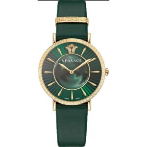 Đồng Hồ Versace Chính Hãng Nữ VEJL00322 V-Eternal Lady Green Leather Ladies Watch