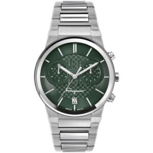 Đồng Hồ Salvatore Ferragamo Chính Hãng Nam SFME00421 Chronograph Date Green Dial Men’s Watch
