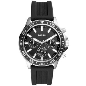 Đồng Hồ Fossil Chính Hãng Nam BQ2494 Bannon Multifunction Black Silicone Men's Watch