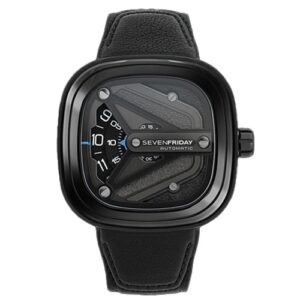 Đồng Hồ SevenFriday Nam Chính Hãng M3/07 Automatic Black Dial Black Leather Men’s Watch