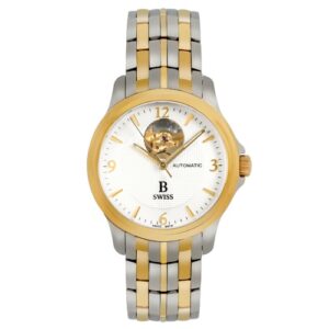 Đồng Hồ B Swiss by Bucherer Chính Hãng Nam 00.50501.34.16.22 Prestige Open Heart Automatic Men's Watch