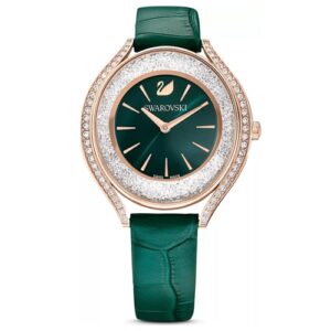 Đồng Hồ Swarovski Chính Hãng Nữ 5644078 Crystalline Aura Green Dial Leather Ladies Watch
