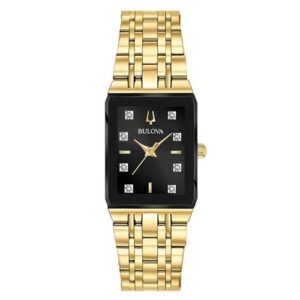 Đồng Hồ Bulova Chính Hãng Nữ 97P135 Modern Diamond Accent Gold-Tone Ladies Watch