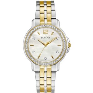 Đồng Hồ Bulova Chính Hãng Nữ 98X127 Crystal Accented Two Tone Ladies Watch