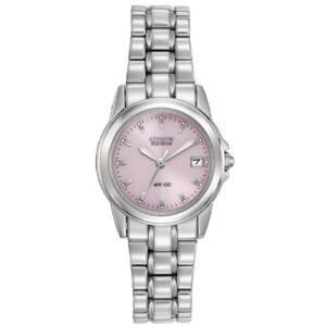 Đồng Hồ Citizen Nữ Chính Hãng EW1620-57X Silhouette Eco-Drive Pink Dial Stainless Steel Ladies Watch