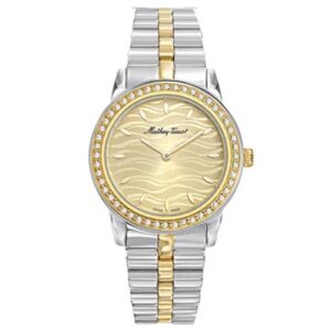 Đồng Hồ Mathey-Tissot Chính Hãng Nữ D10860BQDI Artemis Quartz Crystal Champagne Dial Ladies Watch