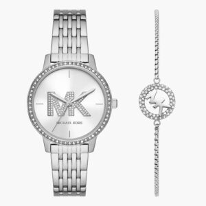 Đồng Hồ Michael Kors Chính Hãng Nữ MK1055SET Three-Hand Gold-Tone Stainless Steel Ladies Watch