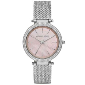 Đồng Hồ Michael Kors Chính Hãng Nữ MK4518 Crystal Pink Mother of Pearl Dial Ladies Watch