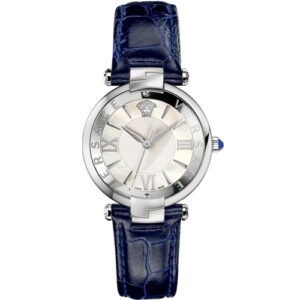 Đồng Hồ Versace Nữ Chính Hãng VAI010016 Revive White Mother of Pearl Blue Leather Ladies Watch