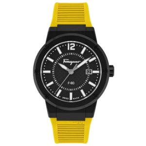 Đồng Hồ Salvatore Ferragamo Chính Hãng Nam SFHY01522 F80 Yellow Silicone Men's Watch