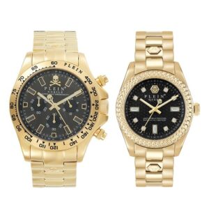 Đồng Hồ Philipp Plein Chính Hãng Nam Nữ PWCAA1021 PWDAA0621 Gold Quartz Couple Watch