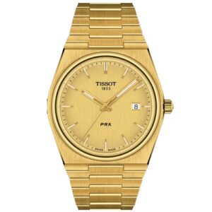 Đồng Hồ Tissot Chính Hãng Nam T137.410.33.021.00 T1374103302100 PRX Quartz Yellow Gold-Tone Stainless Steel Men's Watch