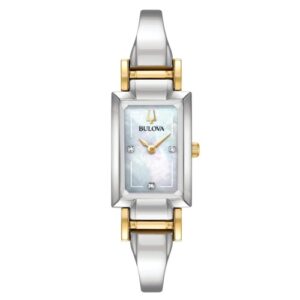 Đồng Hồ Bulova Chính Hãng Nữ 98P188 Classic Quartz Diamond Mother of Pearl Dial Ladies Watch