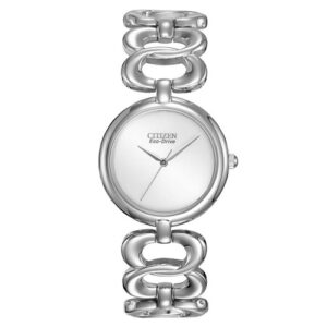 Đồng Hồ Citizen Nữ Chính Hãng EM0220-53A Eco-Drive Silhouette Link Bracelet Ladies Watch
