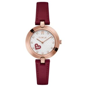 Đồng Hồ Furla Chính Hãng Nữ Logo Links Red Leather Ladies Watch