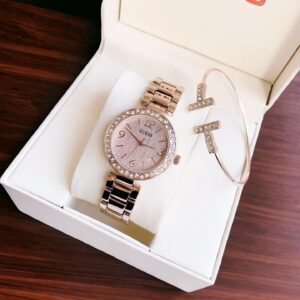 Đồng Hồ Guess Chính Hãng Nữ Gold Rose Stainless Steel Ladies Watch