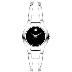Đồng Hồ Movado Chính Hãng Nữ 0604759 Amorosa Silver Stainless Steel Bangle Bracelet Ladies Watch