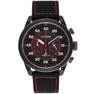 Đồng Hồ Citizen Chính Hãng Nam CA4215-12E Avion Eco-Drive Movement Black Dial Men's Watch
