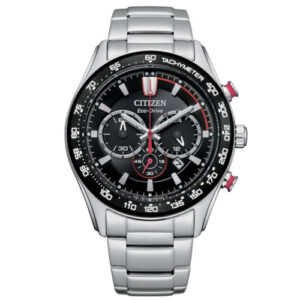 Đồng Hồ Citizen Chính Hãng Nam CA4489-50E Eco-Drive Weekender Chronograph Black Dial Stainless Steel Men's Watch