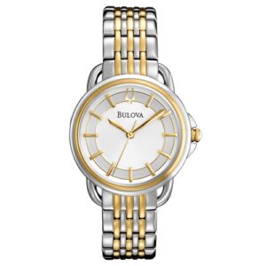 Đồng Hồ Bulova Chính Hãng Nữ 98L165 Silver Dial Two-tone Ladies Watch