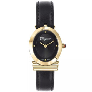 Đồng Hồ Salvatore Ferragamo Chính Hãng Nữ SFMB00221 Miroir Quartz Black Leather Ladies Watch