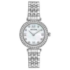 Đồng Hồ Bulova Chính Hãng Nữ 96L234 Crystal Mother Of Pearl Ladies Watch