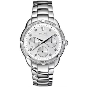Đồng Hồ Bulova Chính Hãng Nữ 96W195 Diamond Silver Stainless Steel Ladies Watch