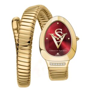 Đồng Hồ Christian Van Sant Nữ Chính Hãng CV0873 Naga Quartz Red Dial Ladies Watch