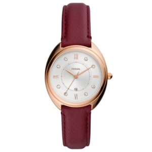 Đồng Hồ Fossil Chính Hãng Nữ ES5148 Gabby Three-Hand Date Aqua Croco Leather Ladies Watch