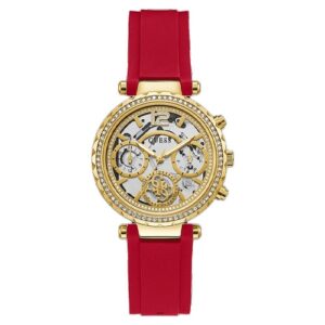 Đồng Hồ Guess Chính Hãng Nữ GW0484L1 Red Silicone Ladies Watch