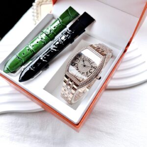 Đồng Hồ Madocy Nữ Chính Hãng Silver Stainless Steel Ladies Set Watch