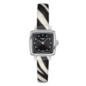 Đồng Hồ Tissot Chính Hãng Nữ T058.109.17.056.00 T0581091705600 Lovely Square Quartz Diamond Black Dial Ladies Watch
