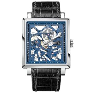 Đồng Hồ Agelocer Nam Chính Hãng 3504A1 Skeleton Leather Men's Watch