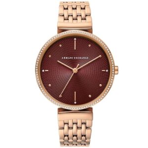 Đồng Hồ Armani Exchange Nam Chính Hãng AX5912 Three-Hand Rose Gold-Tone Stainless Steel Ladies Watch
