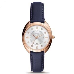 Đồng Hồ Fossil Chính Hãng Nữ ES5116 Gabby Three-Hand Date Navy Leather Ladies Watch