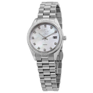 Đồng Hồ GV2 by Gevril Chính Hãng Nữ 12425B Turin Diamond Mother of Pearl Dial Ladies Watch
